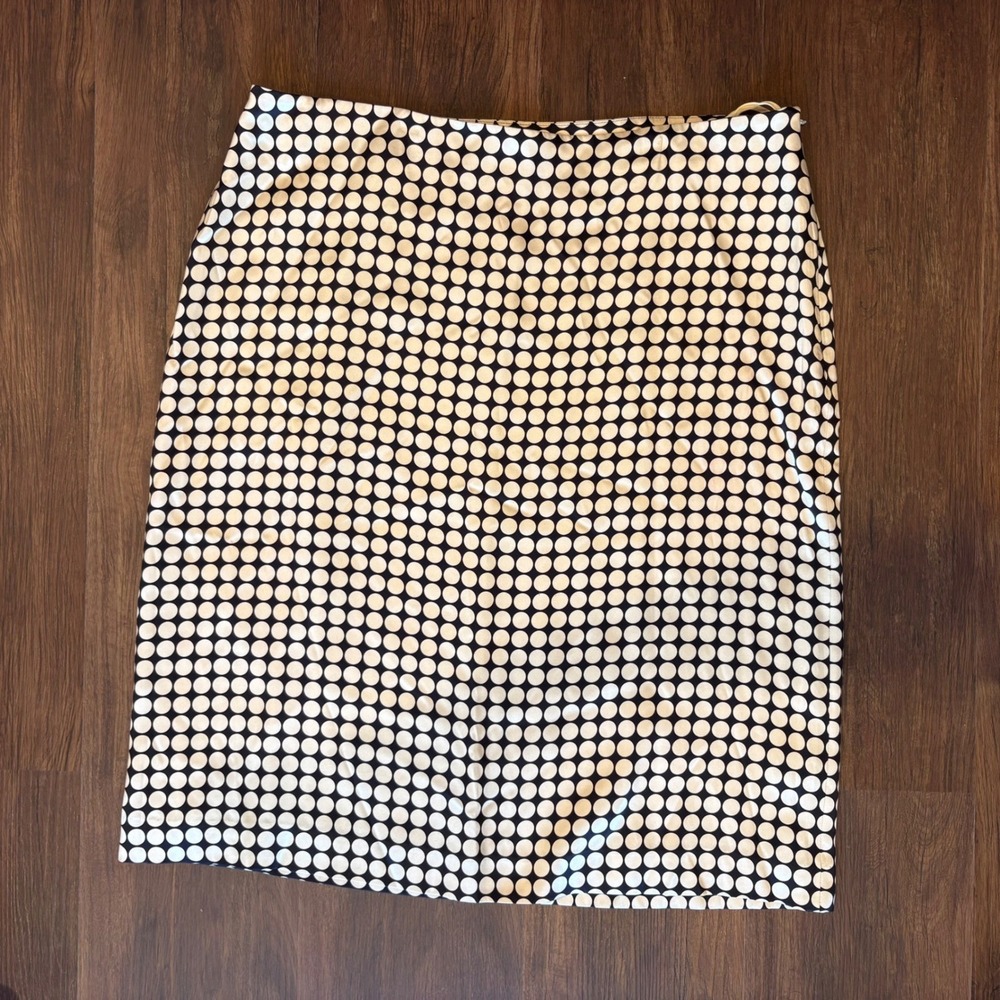 VTG Banana Republic Silk Polka Dot Pencil Skirt Y2K Office Straight Midi 16 XL